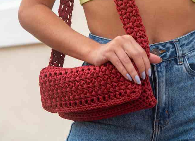 Crochet the Stylish Nautical Slim Pouch Bag