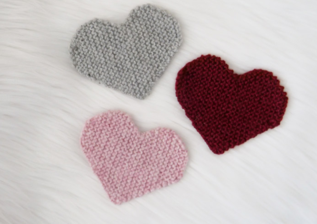 Knitted Heart Patch