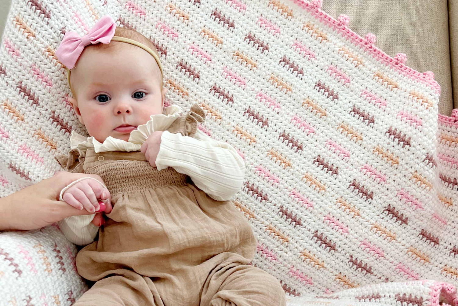 Crocheting a Mini Dash Baby Blanket with Pom Pom Border