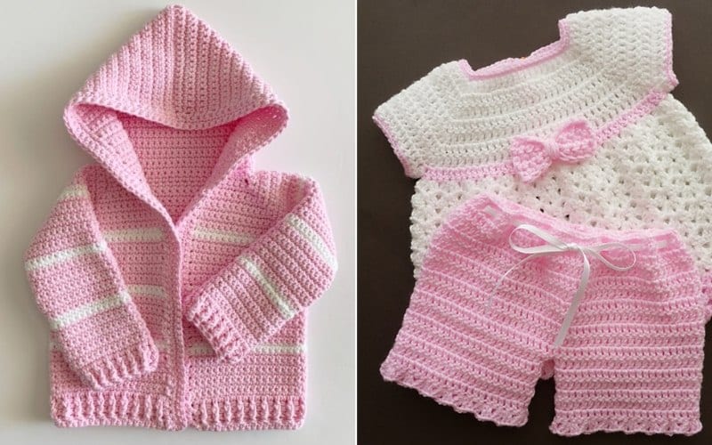 Crafting Love: Pink Single Crochet Baby Sweater