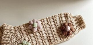 How to Crochet a Flower-Embellished Baby Cardigan Baby Cardigan
