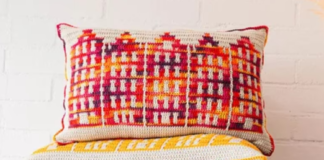 Master Mosaic Crochet: Design the Charming Chroma Canal Houses Cushion