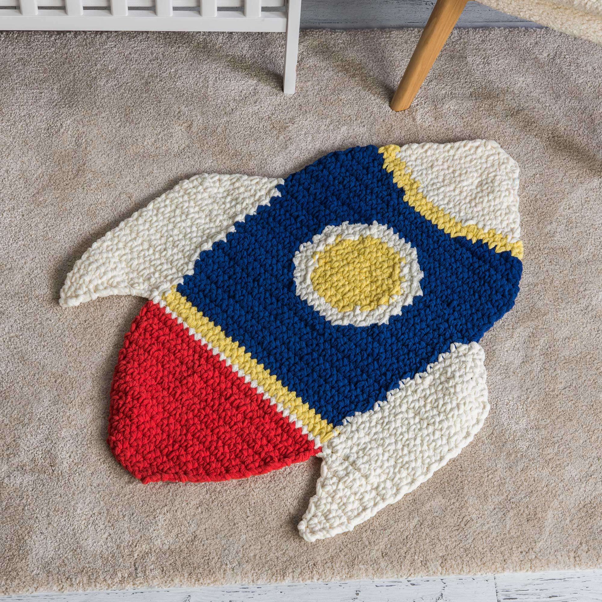 Blast Off to Cozy Comfort with the Crochet Rocket Rug