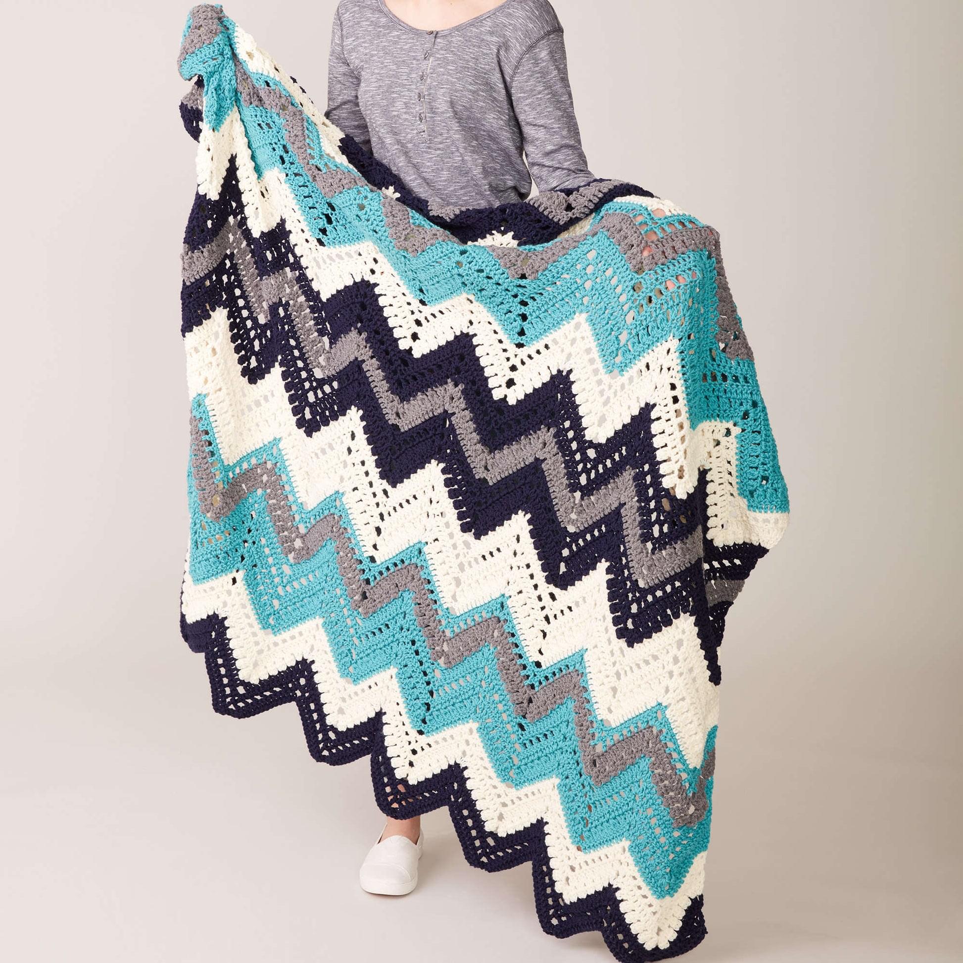 Embrace the Waves with the Crochet Chevron Blanket
